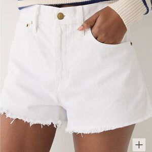 J. Crew white denim shorts relaxed fit, NWT, size 24.